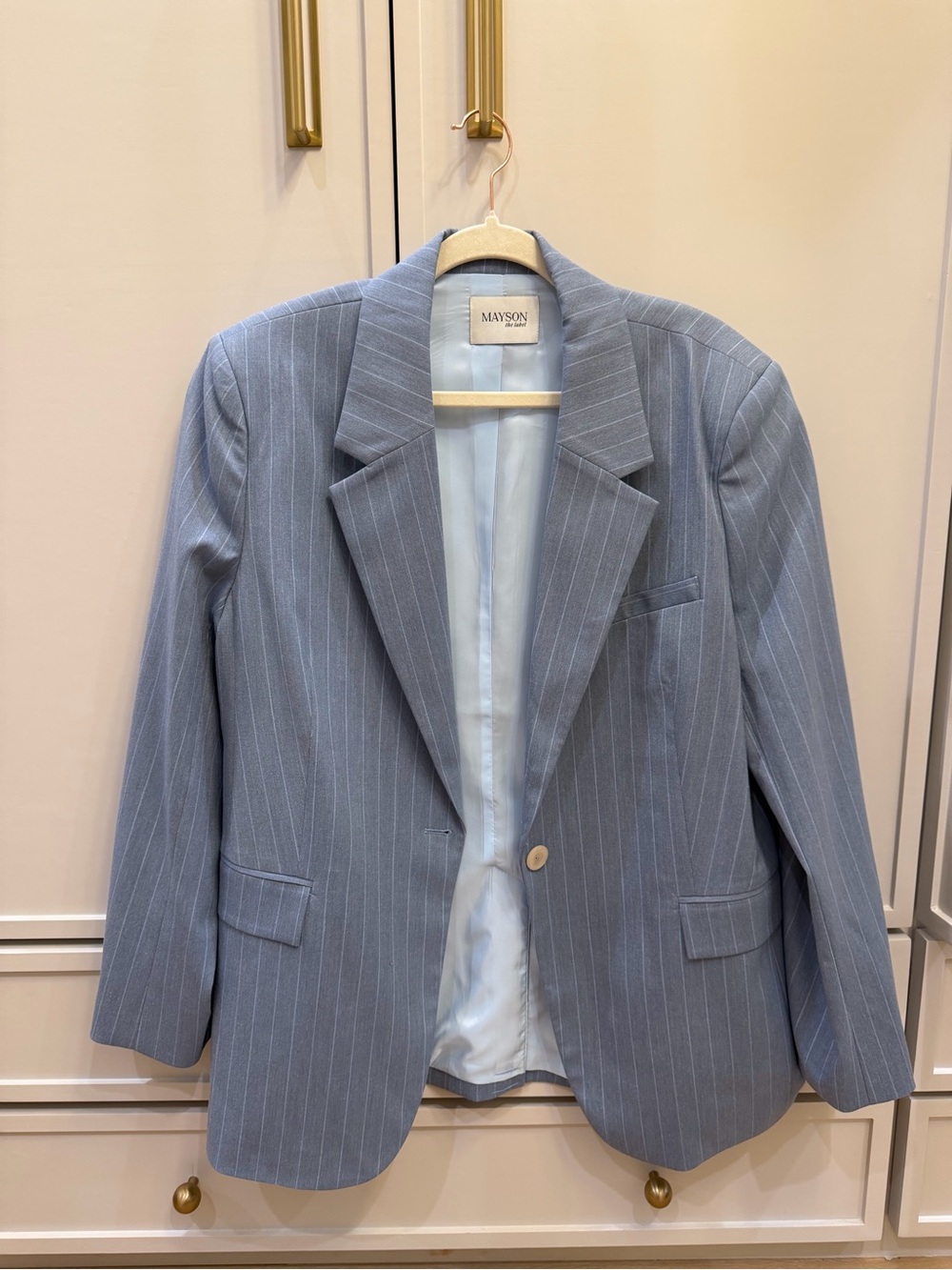 Mason Sky Blue Pinstripe Blazer